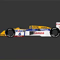 McLaren Honda Formula 1 Race Car With Blue White Yellow Livery And Sponsor Logos
