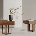 Bedside table side corner table 3d model
