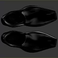 Black Leather Slippers With Comfortable Soft Sole For Modern Indoor Daily Wear