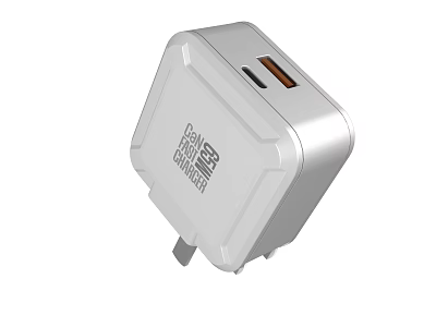 White PD 65W Charger For Kitchen Appliance With USB Port And Fast Charging 3d model