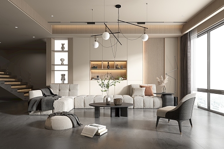 modern living room 3d model