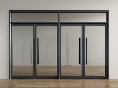 Glass Double Door Glass Door Entrance Glass Door Commercial Glass Door Shop Door 3d model