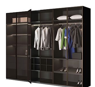 Wardrobe Cabinet Wardrobe Storage Cabinet Large Wardrobe Hanger Clothes Home Furniture Bedroom 3d model