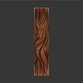 Red Wooden Texture Plant Inspired Decorative Strip For Home Art