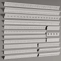 Various Decorative Moldings With Different Styles And Intricate Patterns Architectural Trim For Interior Design 3d model
