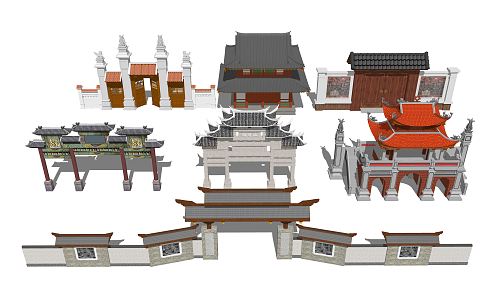 Chinese archway 3d model