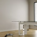 Modern Glass Coffee Table With Metal Frame And Sleek Design In Living Room Interior