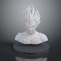 White Vegeta Bust Sculpture Decorative Collectible Figurine For Home Decor