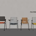 POLIFORM Stylish Modern Chairs With Various Colors And Metal Frames Design
