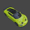 Green luxury car 3d model