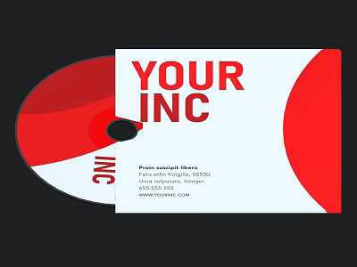 Red And White CD Disc With Bold Text Design For Product Catalog Everyday Living Essentials 3d model