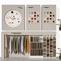 Modern display cabinet hardware color plate display cabinet 3d model