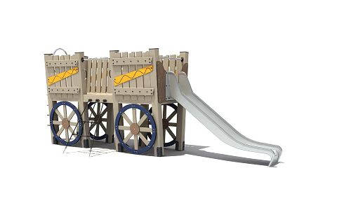 Carriage Amusement Slide 3d model