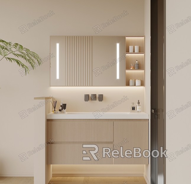 modern sink bathroom cabinet model