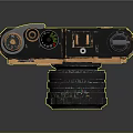 Vintage Style Computer with Gold Black Design Keyboard and Modern Display Screen