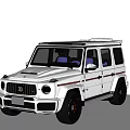 White Off Road SUV With Black Roof Black Wheels Red Accents And Bold Front Grille