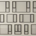 Various Casement Windows with Different Frame Designs and Size Options 3d model