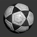 Black And White Football Sports Equipment With Classic Geometric Pattern Design