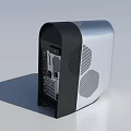 Alpha Pro Silver Black Mini PC Featuring Modern Sleek Design And Blue Indicator Light