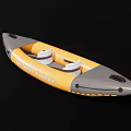 Halong Troy Inflatable Kayak With Yellow Gray Design And Two White Seats