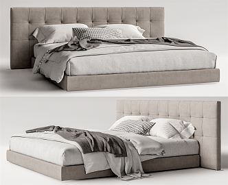 Modern Double Bed 3d model