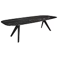 Elegant Black Unique Texture Side Table With Modern Geometric Leg Design 3d model
