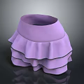 Elegant Purple Layered Frill Design Household Storage Container For Home Use