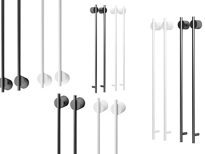 Modern Wall Sconces In Black And White With Sleek Design For Home Decor 3d model