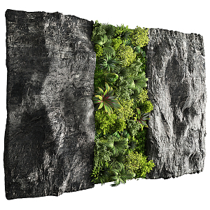 Modern Green Wall 3d model