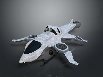 Futuristic Spacecraft With Streamlined Design Multiple Engines Dark Cockpit And Geometric Patterns For Space Exploration 3d model