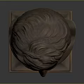 Bronze Male Bust Sculpture With Square Pedestal On Dark Background