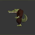 Crocodile Alligator Nile Crocodile carnivore reptile cold-blooded animal reptile 3d model
