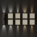 Modern Square Wall Lamps With Light Projection And Shadow Effect On Wall 3d model