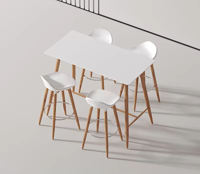 Modern Dining Table and Chair 3d model