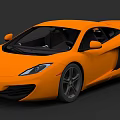 Orange McLaren Sports Car With Sleek Exterior And Black Alloy Wheels