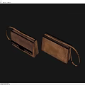 Two Stylish Brown Leather Handbags With Practical Design For Daily Use Accessories