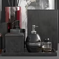 Stylish Modern Bathroom Accessories With Candles Diffusers Soap Dispensers And Brushes