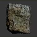 Natural Wood And Stone Material With Rough Textured Raw Stone Block And Natural Texture