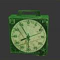 Vintage Mechanical Timer Electrical Appliance With Square Dial Handle And Retro Design 3d model