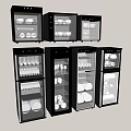 High Quality Commercial Glass Door Storage Cabinets For Restaurant Tableware Equipment