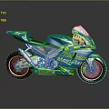 Blue Racing Motorcycle With Telefónica Movistar Livery And Sleek Sport Design
