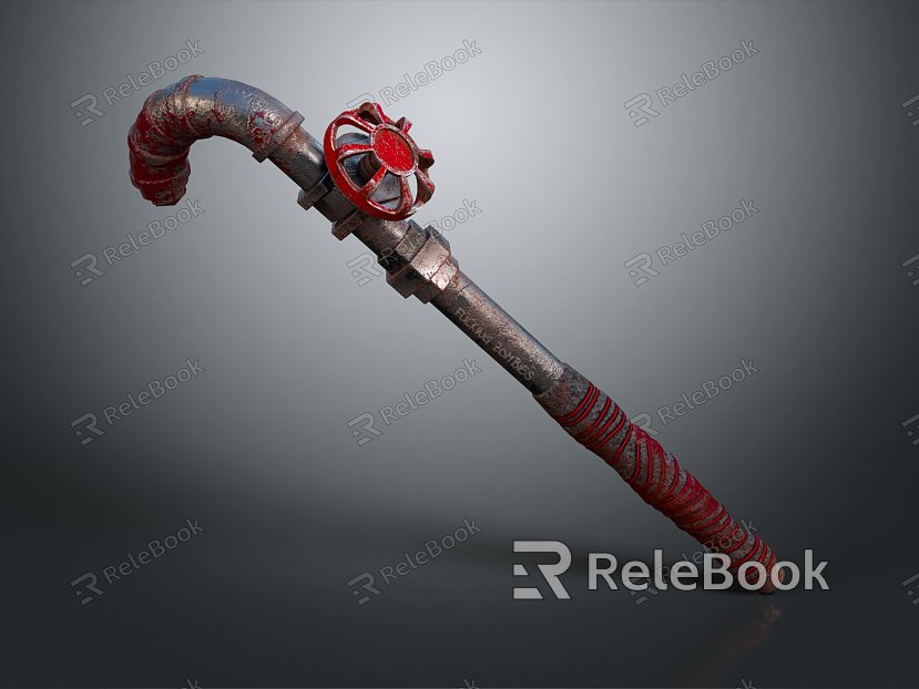 Modern Water Pipe Pipe Water Pipe Weapon Homemade Weapon model