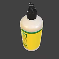 Everyday Hand Soap Bottle With White Body Yellow Label And Black Pump