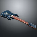 Deep Blue Solid Body Electric Guitar With Mahogany Neck And Metal Hardware