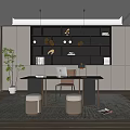 Modern study 3d model