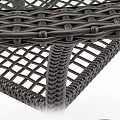 Durable Rattan Outdoor Chair With Metal Frame Armrest And Matching Table