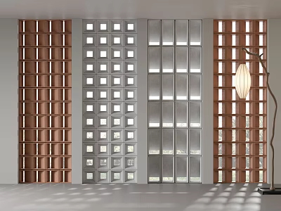 cement brick cement brick partition hollow brick partition tile 3d model