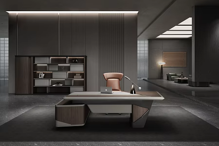 Modern Office Daban Desk 3d model