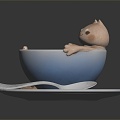 Modern Coffee Cup Bear Coffee Cookie Cookie Coffee 3d model