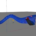 Whale Shaped Playground Equipment Featuring Slide Climbing Net Rotating Net Rope Rings Swings Safety Ladder
